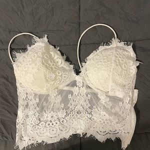White lace tank